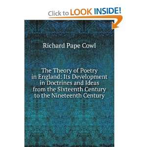   Sixteenth Century to the Nineteenth Century Richard Pape Cowl Books