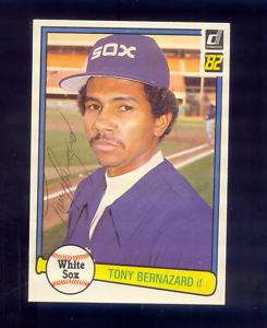TONY BERNAZARD AUTOGRAPH SIGNED 1982 DONRUSS WHITE SOX  