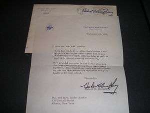 White House Lyndon Johnson Hubert Humphrey originally signed Letter 
