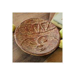  NOVICA Ceramic plate, African Welcome
