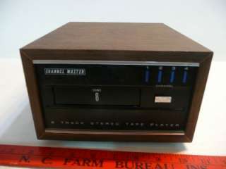 Eight Track Tape Player Channel Master stereo model 6325 woodgrain 