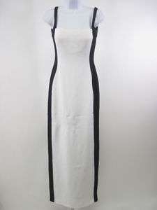 CAILAND Black White Full Length Formal Dress Gown Sz.8  