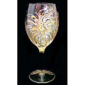   Boots Design   Hand Painted   Wine Glass   8 oz.: Home & Kitchen