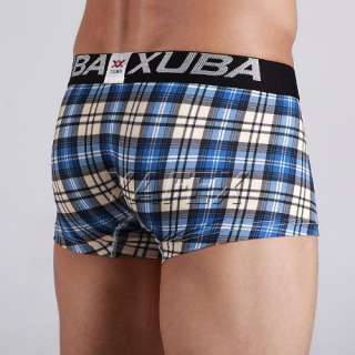 Viscose Men’s checkered Boxers Trunks Underwear casual shorts XS S M 