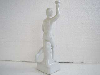 OLYMPIAN with TORCH VINTAGE 1936 WWII GERMANY PORCELIAN FIGURINE 