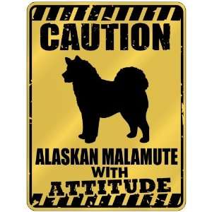   : Alaskan Malamute With Attitude  Parking Sign Dog: Home & Kitchen