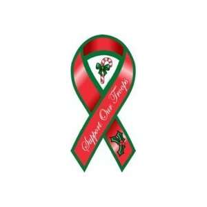  Support Our Troops Christmas Car Magnet Ribbon Holiday 4 