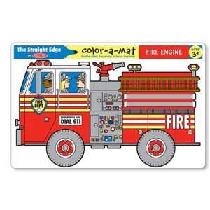  Melissa & Doug Color A Mat Fire Engine Toys & Games