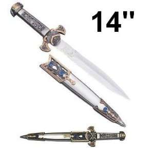 14 Bird Head Aztec Style Jeweled Dagger w/ Sheath Fantasy Blade Knife 
