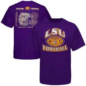 NCAA LSU Tigers 2011 Football Schedule T Shirt   Purple:  