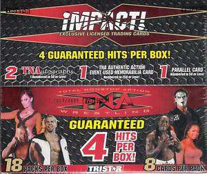 2008 TNA IMPACT WRESTLING HOBBY BOX 4 HITS PER BOX!  