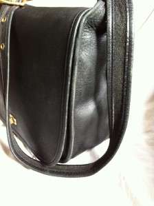 PREOWNED COACH STEWARDESS BAG HANDBAG SHOULDER BAG 9525 BLACK  