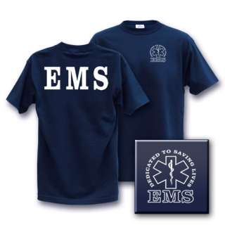EMS Text Medium EMERGENCY MEDICAL SERVICES T Shirt  