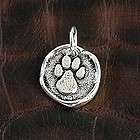 wax insignia silver wax seal charm pendant dog cat paw print new 