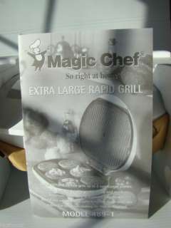   IN THE BOX MAGIC CHEF EXTRA LARGE RAPID GRILL HEALTHY COOKING  