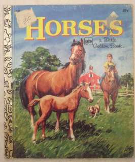 Vintage Horses Little Golden Book 1978  