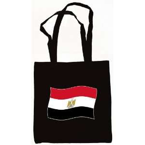  Waving Egypt, Egyptian Flag Tote Bag Black: Everything 