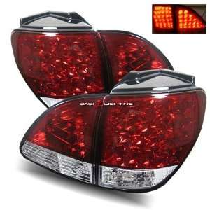  01 03 Lexus RX300 LED Tail Lights   JDM Red Clear 