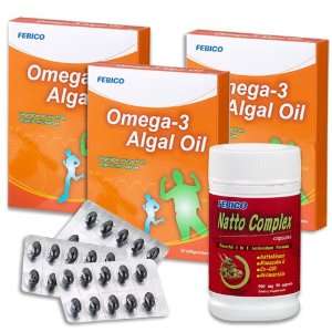   days Cardiovascular Help (Omega 3 Algae Oil 3 boxes & Natto 1 bottle