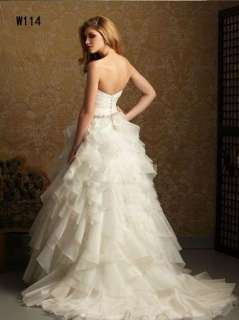   Bridal Wedding Gown Ruffle A line Organza Wedding Dress Custom Made