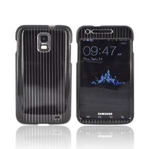  For Samsung Galaxy S2 Skyrocket Silver Lines on Black Hard 