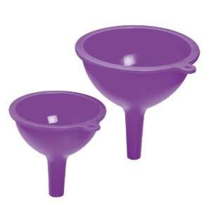 Kitchen Craft Colourworks Funnel Set   Silicone   Purple  