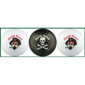   Myrtle Beach Golf Balls w/ Pirate and Jolly Roger: Sports & Outdoors