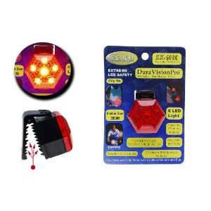  Dura Vision Clip On RED 6 LED Light   Red Cover Cell 