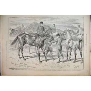 1888 Horses Men Riding Countryside Ellmans Lubrication 