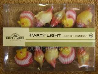 One 10  String of 10 Beach Sea Shell Lights. Plastic. Additional Set 