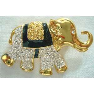  Genuine Australian Crystal Elephant Animal Pin Brooch 