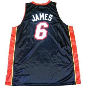  LeBron James Unsigned Authentic Miami Heat Black Jersey 