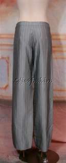 1075 New GIORGIO ARMANI Stylish Gray White Pinstripe Slacks Pants 6 