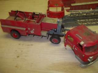 Vintage Fire Truck Parts Lot. Very dusty will need some cleaning 