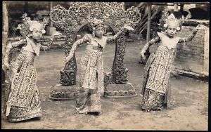 indonesia, BALI, Native Girls Legong Dancers 1930s RPPC  