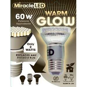  60W LED Glow WARM White Light Bulb (10 pack): Home 