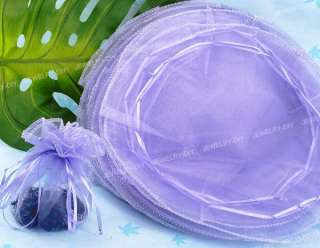 30 X Purple Organza Wedding Favor Gift Jewelry Pouch Bag 33cm  