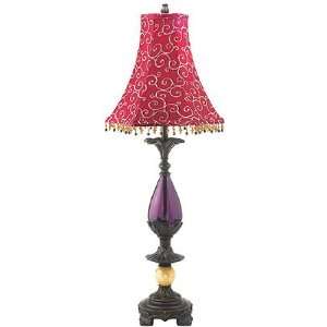  Allyson Antique Gold And Purple Table Lamp