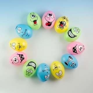 12 Silly Faces Plastic Eggs, Plastic Easter Eggs, Plastic Eggs, Egg 