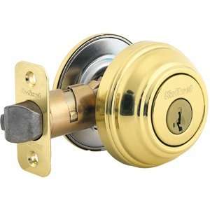   598 Single Cylinder Gate Latch   Polished Brass: Home Improvement