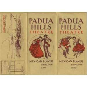 Padua Hills Theatre Brochure & Postcard Claremont California 1950s