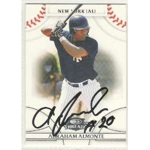  Abraham Almonte Signed Card 2008 Donruss Threads 
