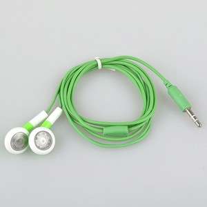 Green In Ear Headphones Earphones Earbud For iPod Mp3  