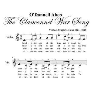  O Donnell Aboo Clanconnel War Song Easy Violin Sheet Music 