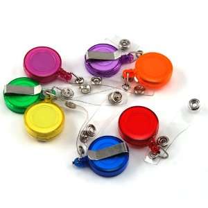   Retractable ID Badge Key Ring Cord Chain Reel Holder: Office Products