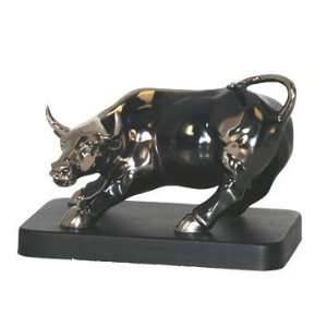  Wall Street Bull Statue   Pewter Finish: Home & Kitchen
