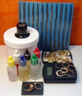 Gold/Silver Acid Test kit, Stone+Gram Scale+Loupe+Files  