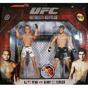  BJ PENN & KENNY FLORIAN   UFC DELUXE 2 PACKS 3 TOY MMA 
