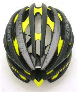 2012 Giro Aeon Matte Black / Yellow Livestrong Bicycle Helmet   Large 