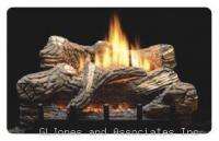   18 Flint Hill Gas Fireplace Log Set, Contour Burner and Remote